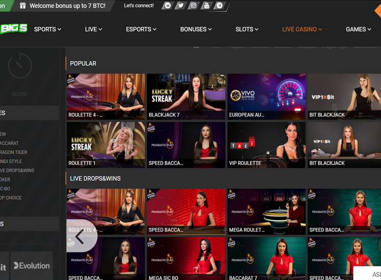 1xBit Casino Live Casino