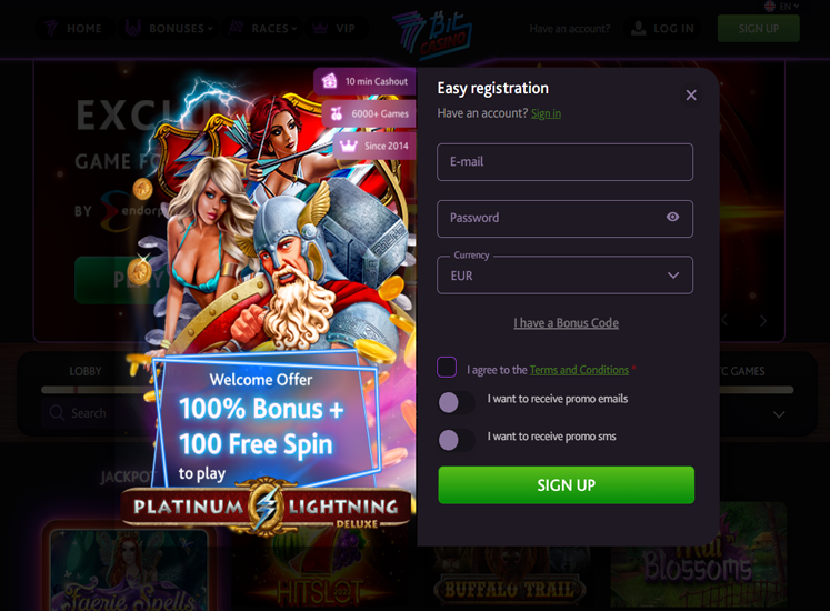 7Bit Casino Registration