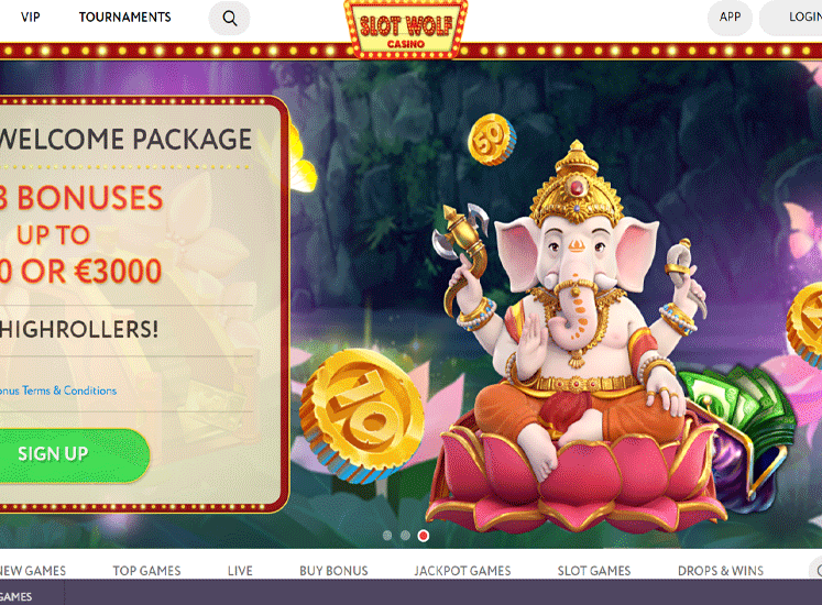 Slot Wolf Casino Main Screen