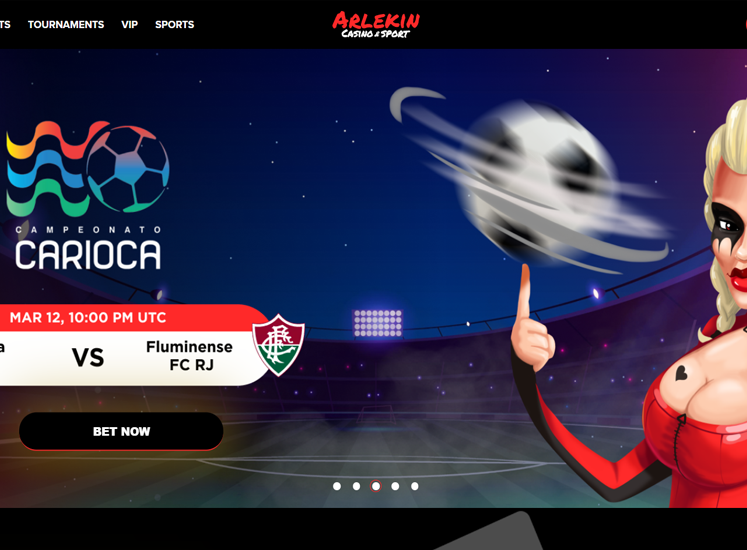 Arlekin Casino Home Screen