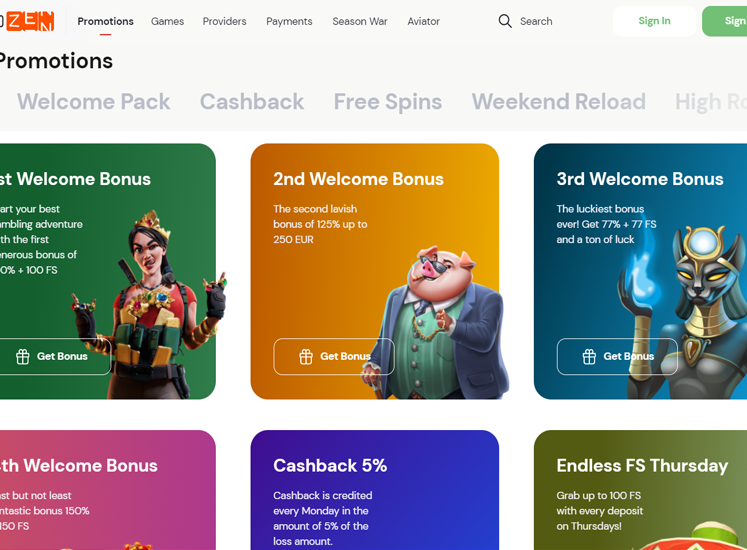 Slotozen Casino Promotions