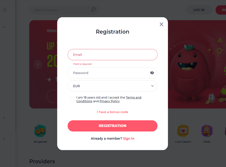 Yoju Casino Registration