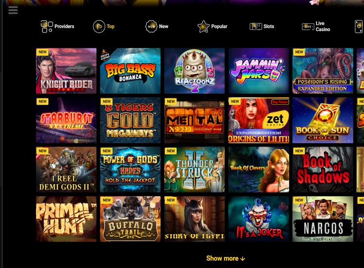 Zet Casino Games