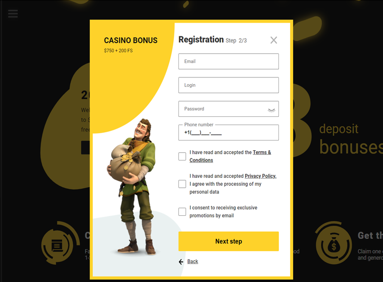 Zet Casino Registration