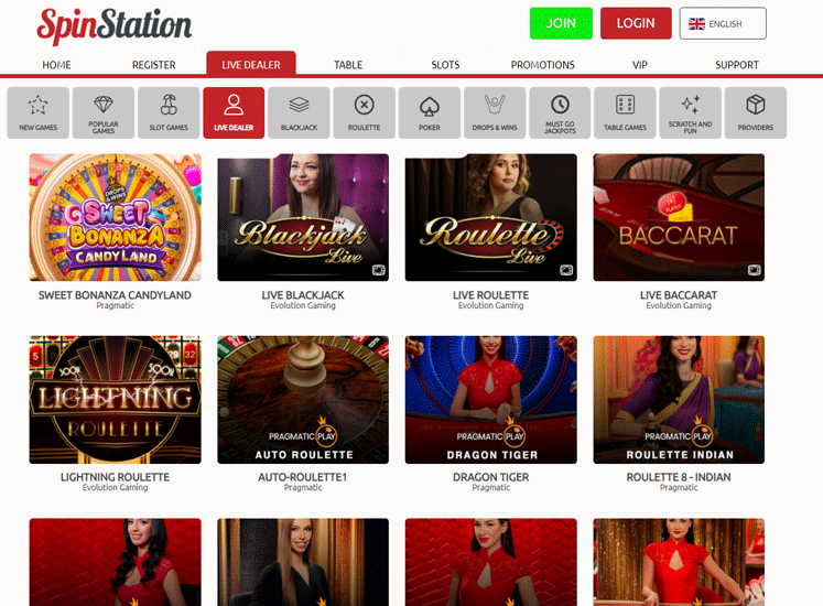 Spin Station Casino Live Dealer
