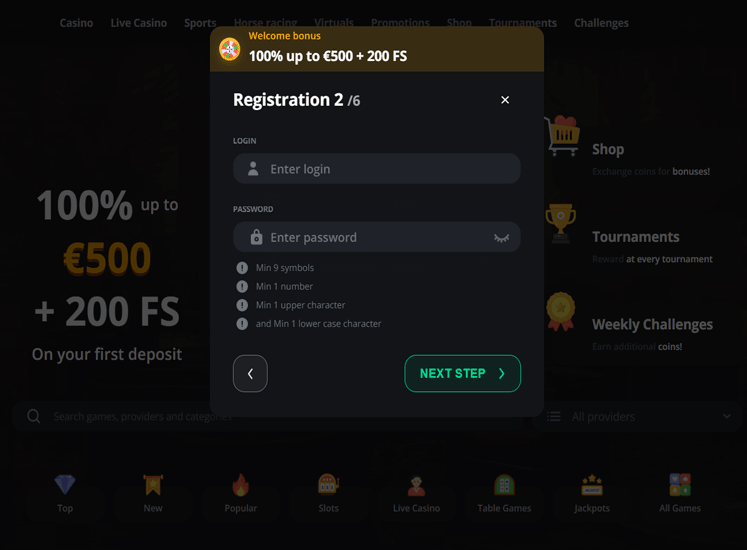 ExciteWin Casino Registration