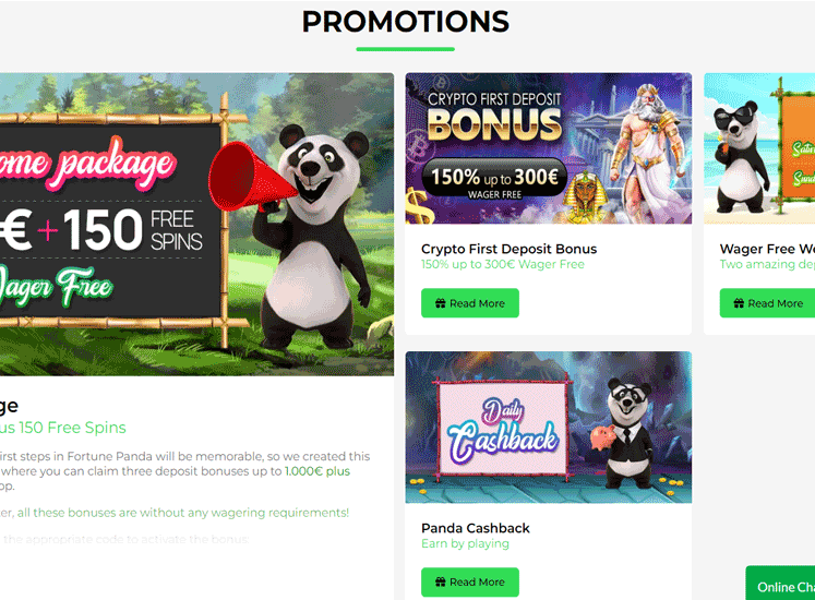 Fortune Panda Casino Promotions