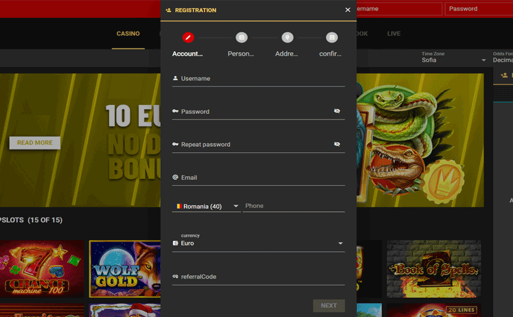 Nordis Casino Registration