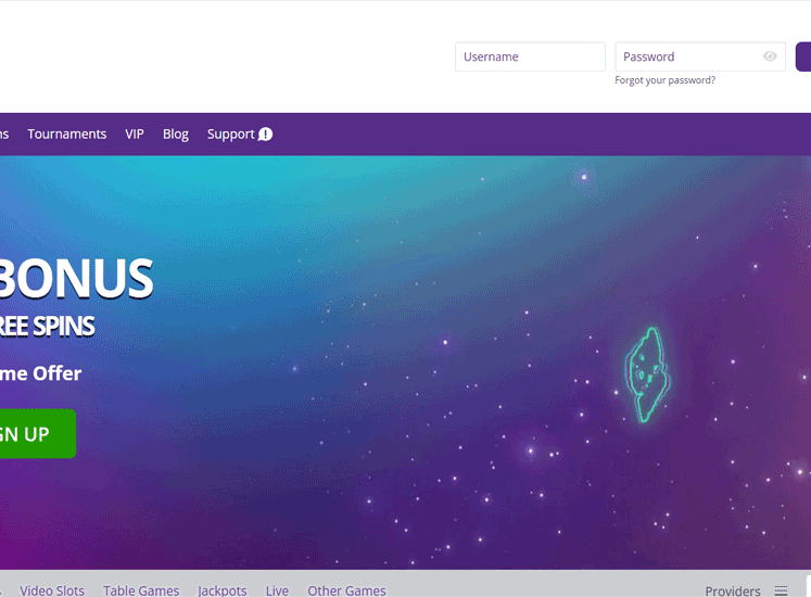 Omni Slots Casino Home Screen