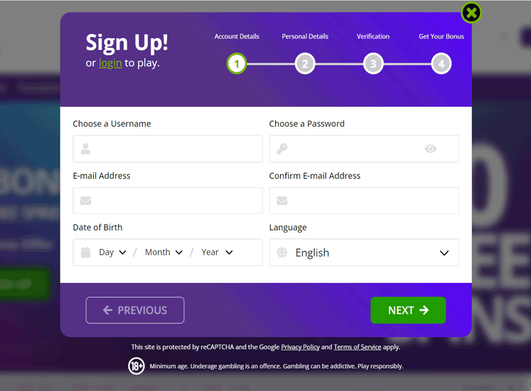 Omni Slots Casino Registration
