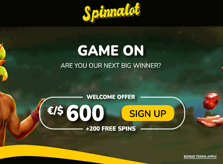 Spinnalot Casino Home Screen