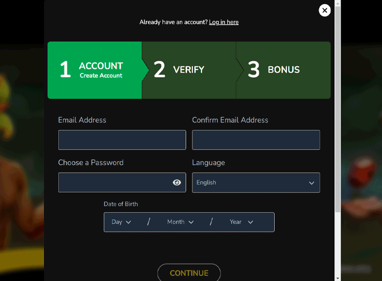 Spinnalot Casino Registration