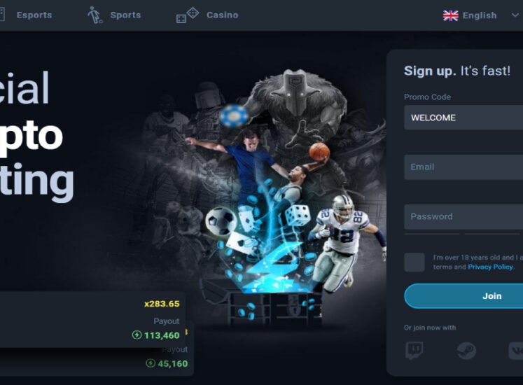 Thunderpick Casino Home Page Screen