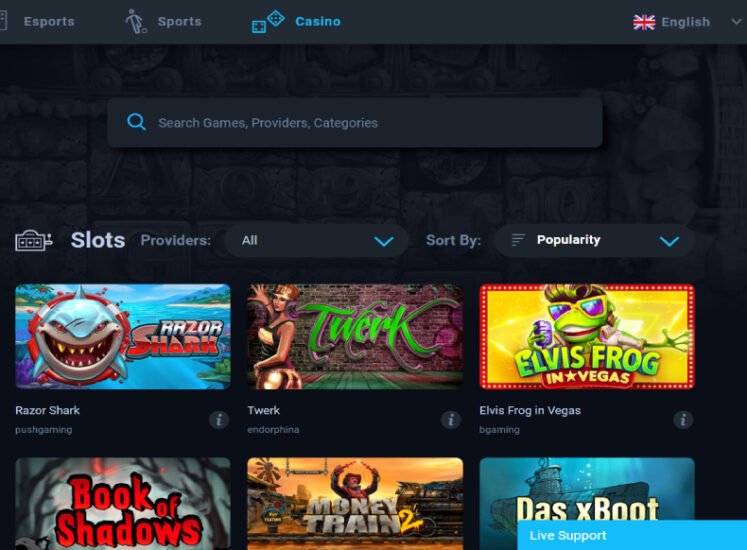 Thunderpick Casino Slots Section