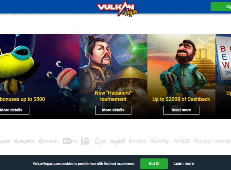 Vulkan Vegas Casino Bonuses