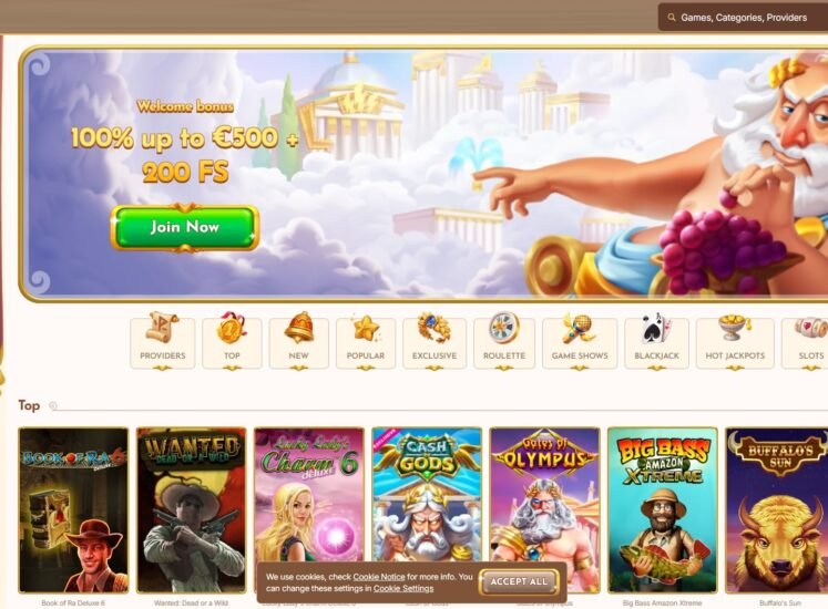 BetHall Casino Welcome Page