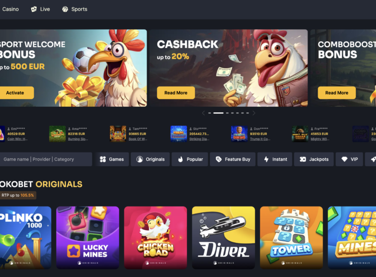 KokoBet Casino Main Page