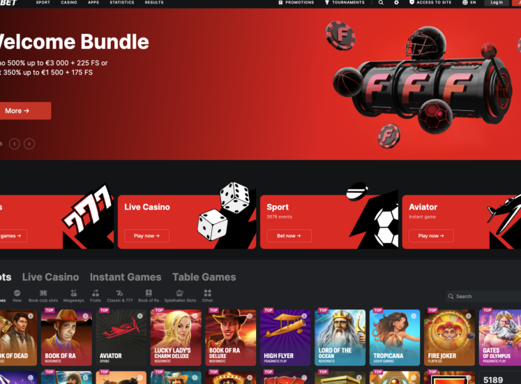 Fonbet Casino Home Page