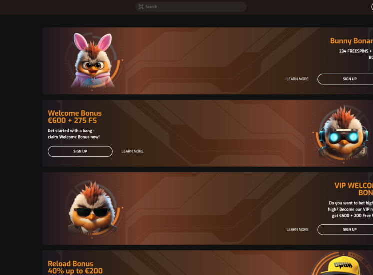 Hugo Casino Promotions Page