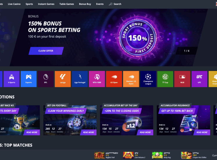 Jet Casino Sports Page