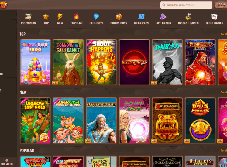Stonevegas Casino Slots Page