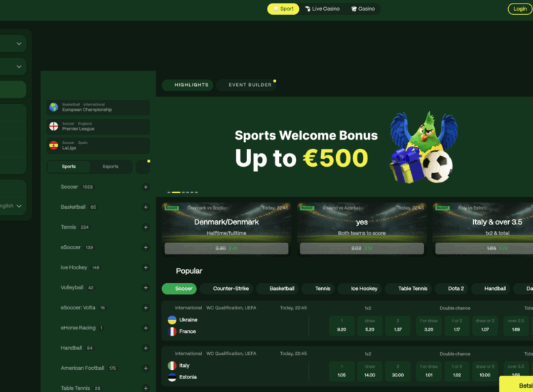 RioPlay Casino Sports Page