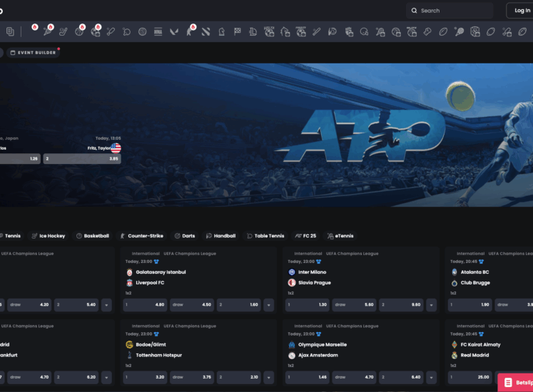 Tip-top.bet Casino Sports Page